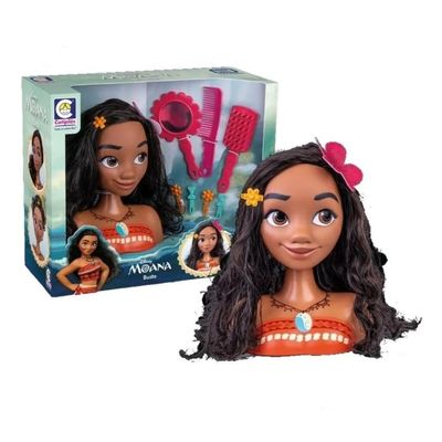 Boneca Moana Busto Disney Com Pente E Espelho + Maquiagem - Ri Happy