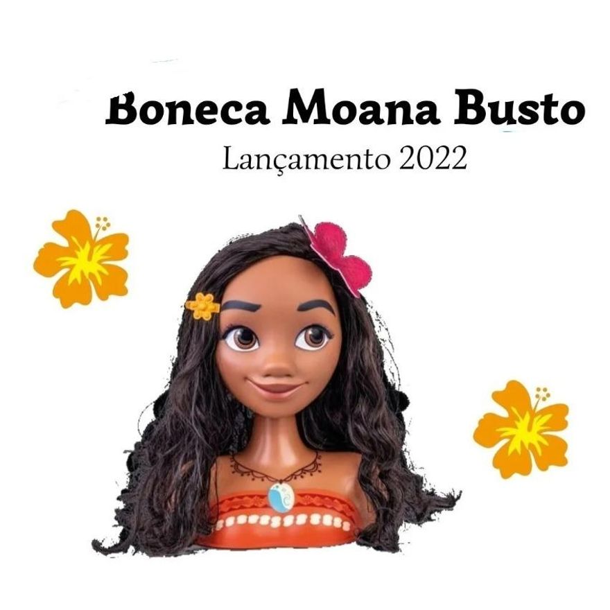 Boneca Moana Busto Disney Com Pente E Espelho + Maquiagem - Ri Happy