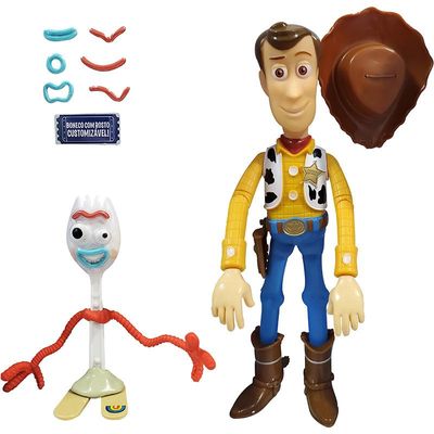 Kit Conjunto 5 Bonecos Toy Story Disney - Woody E Sua Turma