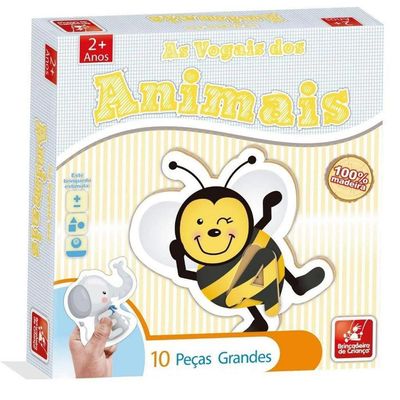 Jogo Educativo As Vogais Dos Animais 10 Pecas +3 Anos - Ri Happy