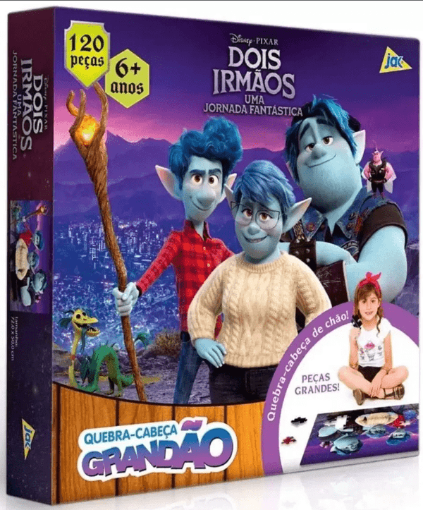 Quebra Cabeça Grandão - 120 peças - Disney - Dois Irmaõs - Toyster Quebra-Cabeça - 120 Peças - Disney - Pixar - Dois Irmãos - Toyster