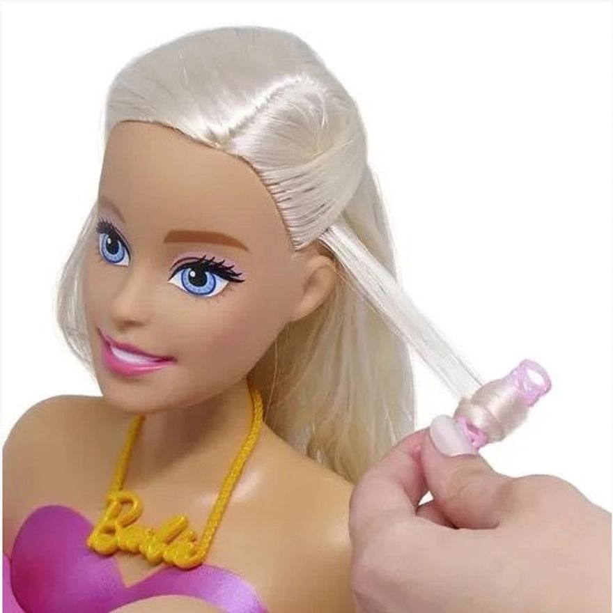 Boneca Busto da Barbie Maquiagem Styling Faces - Pupee 1265 - Ri Happy