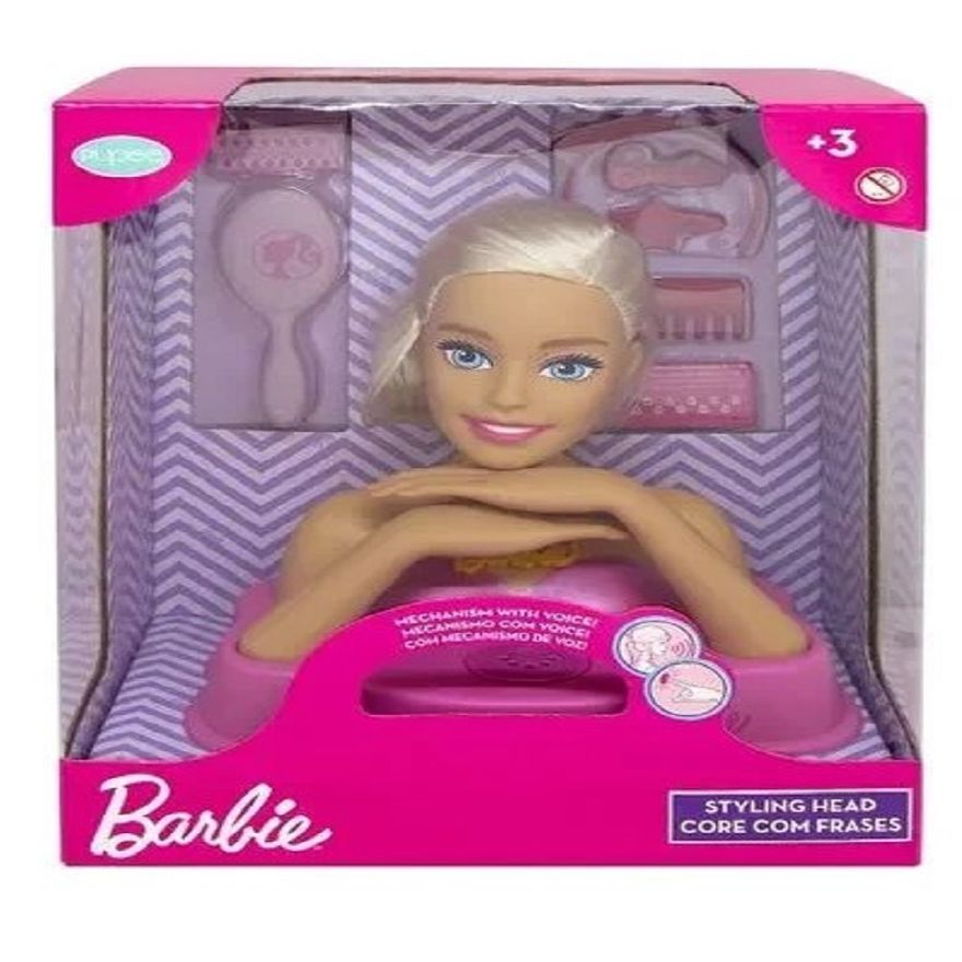 Busto de Boneca - Barbie - Hair Styling - 20 Peças - Pupee - Ri Happy