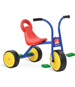 Motoca Infantil Triciclo Fast Azul com Empurrador Pais e Filhos - Ri Happy