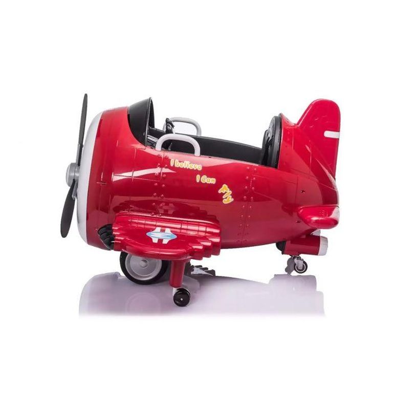 Mini Avião Elétrico Infantil 12V com Controle Remoto - Vermelho