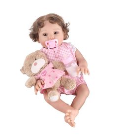 Boneca Miya Menina Bebê Reborn 45cm C/ Acessórios - Cotiplás