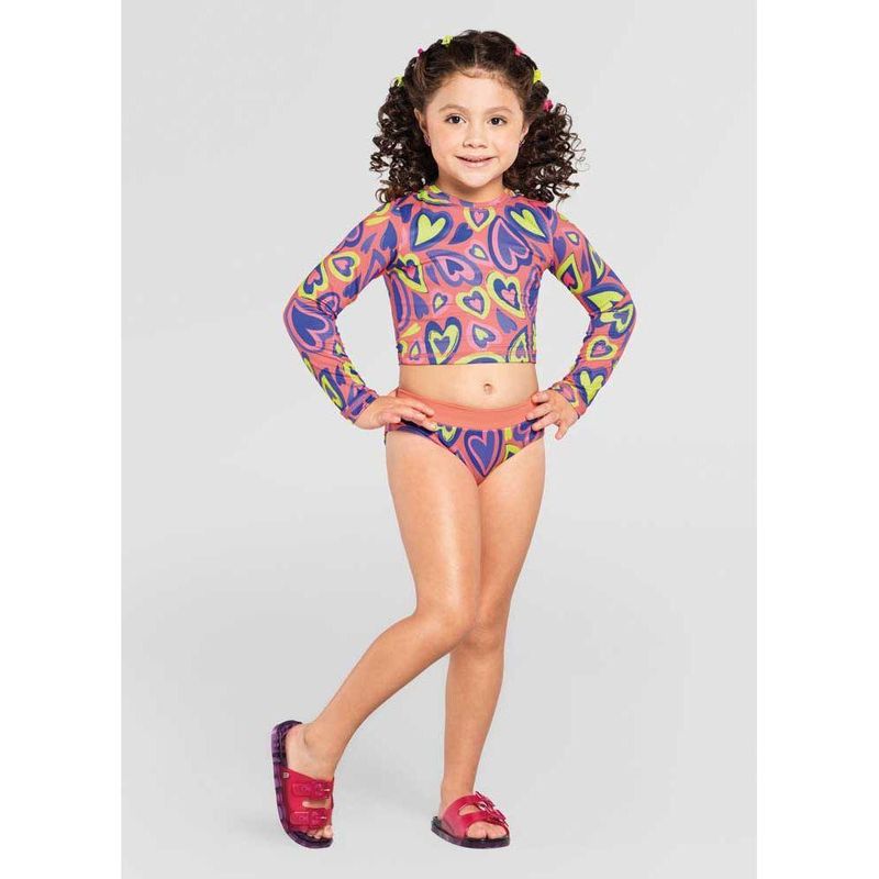 Maiô em malha UV infantil menina Brandili - Brandili