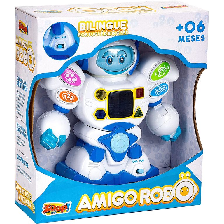 Brinquedo Infantil Robô Rock Dançarino Luz e Som Face Digital