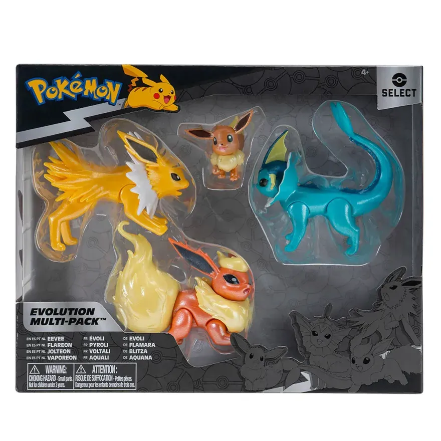 Bonecos Pokémon - Multi Pack 4 Figuras Evolução Eevee Sunny - Ri Happy