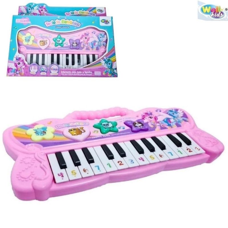 Piano Teclado Animal Infantil Sons Luz Eletrônico Criança