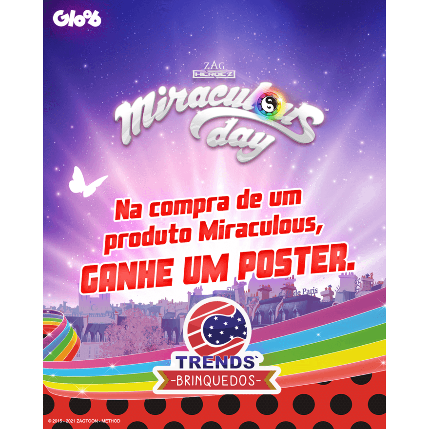 Conjunto de 2 Bonecos Miraculous Mission Accomplished Ladybug e