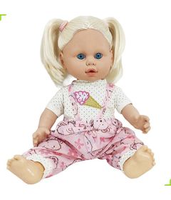 Boneca Bebê Falante Anjo Cachos Castanhos 50cm com 30 Frases - Ri Happy