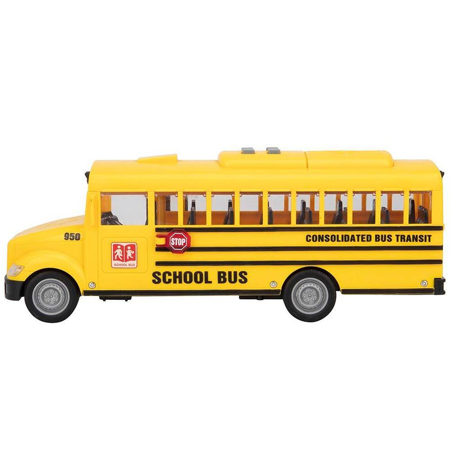 Brinquedo Ônibus Escolar de Fricção 1:16 com Luz e Som Shiny Toys - 627