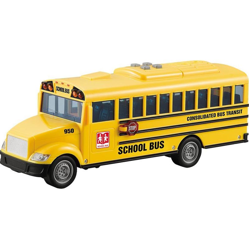 Brinquedos realistas para ônibus escolar para crianças, jogo de