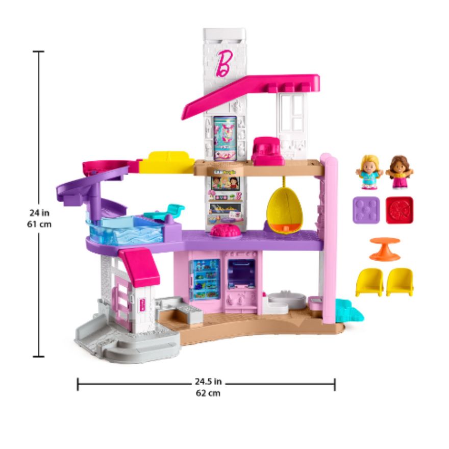 Barbie Dreamhouse Casa da Barbie com 70 Acessórios Elevador e Piscina para  Crianças a partir de 3 anos - Ri Happy