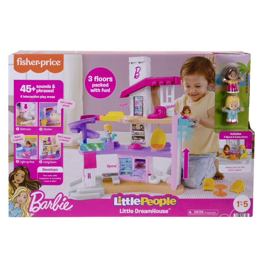 Little People Barbie 2 Bonecas com Pijama e Gatinho - Ri Happy