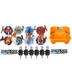 Beyblade Lançador Extreme Gyro Amarelo Divertido Com Adesivo