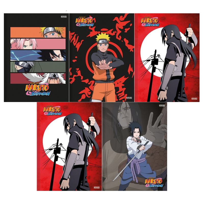 Kit 5 Cadernos Naruto Shippuden Brochura Tam. Pequeno + Desenho e  Cartografia Naruto - Ri Happy