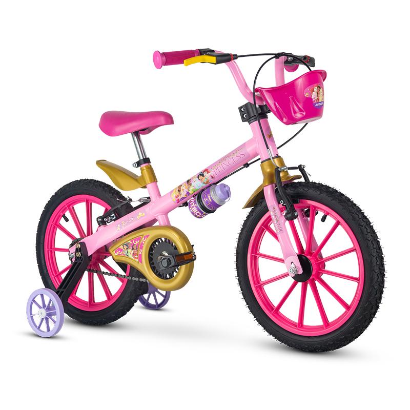 Bicicleta Aro 16 Princesas Nathor Rosa 0