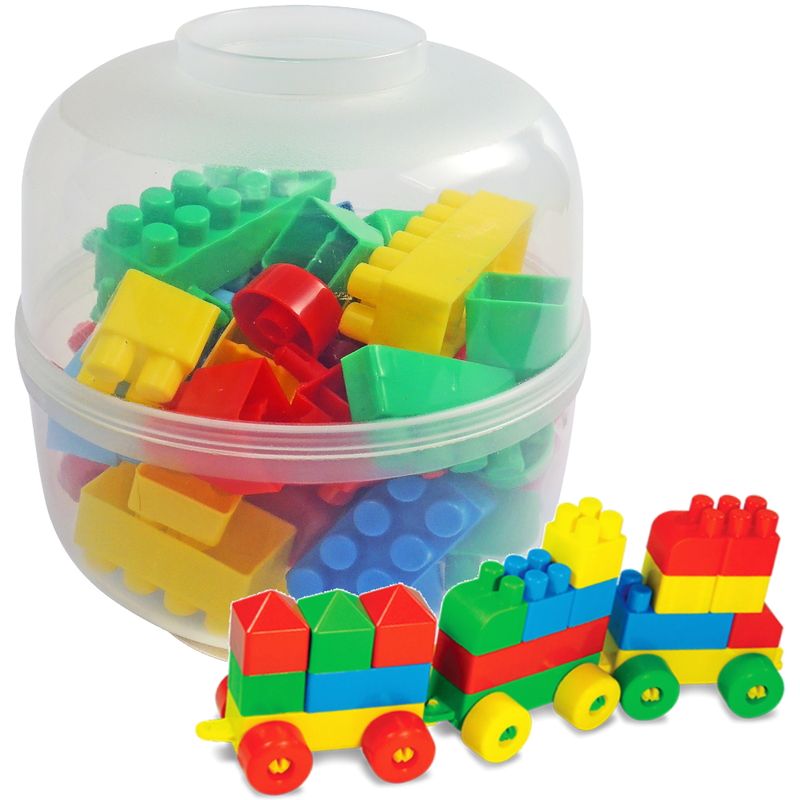 Brinquedo Blocos De Montar Infantil Educativo 85 Peças