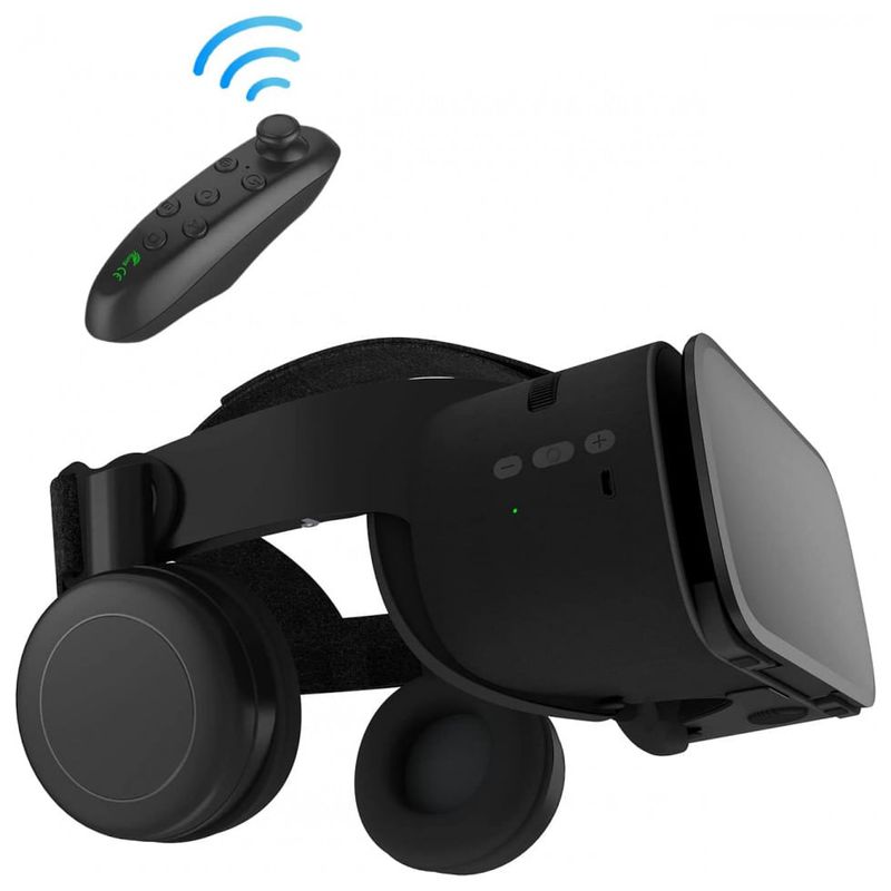 óculos vr 360 realidade virtual com fone de ouvido + controle de