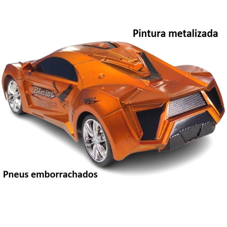 Carro Carrinho de Corrida Brinquedo Pintura Metalizada - Ri Happy