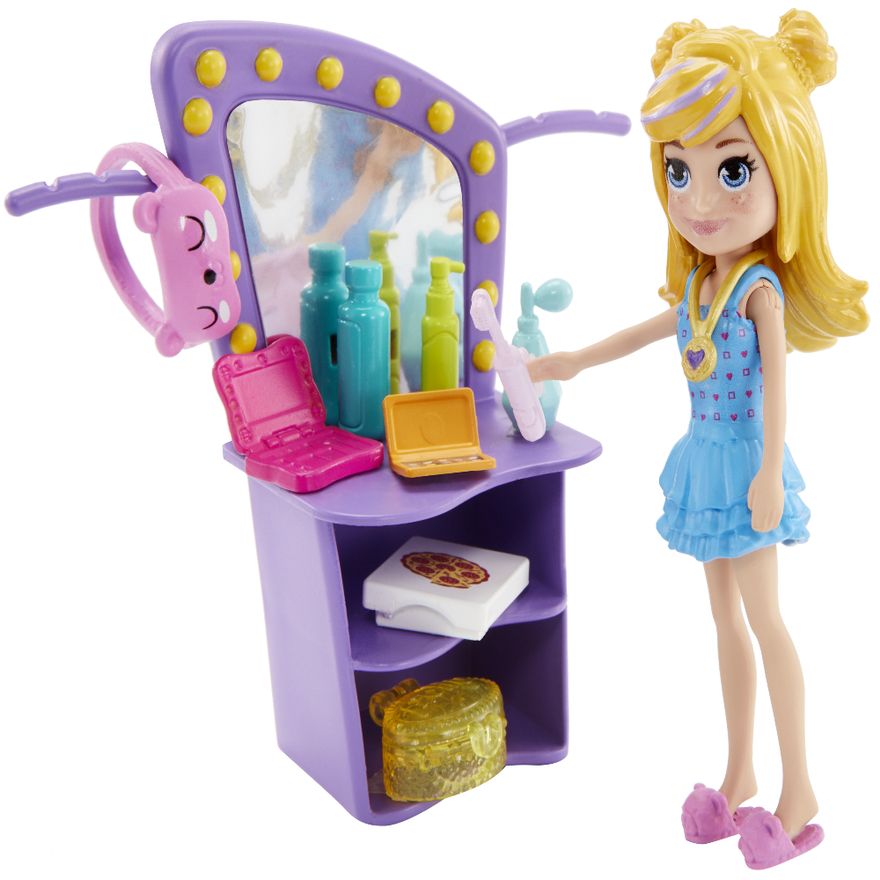 Boneca Polly Pocket Conjunto Festa De Pijama Com 18 Peças - Ri Happy