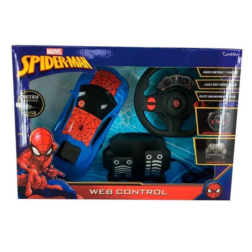 Carro de Controle Remoto Homem-Aranha - Web Storm - Candide - Ri Happy