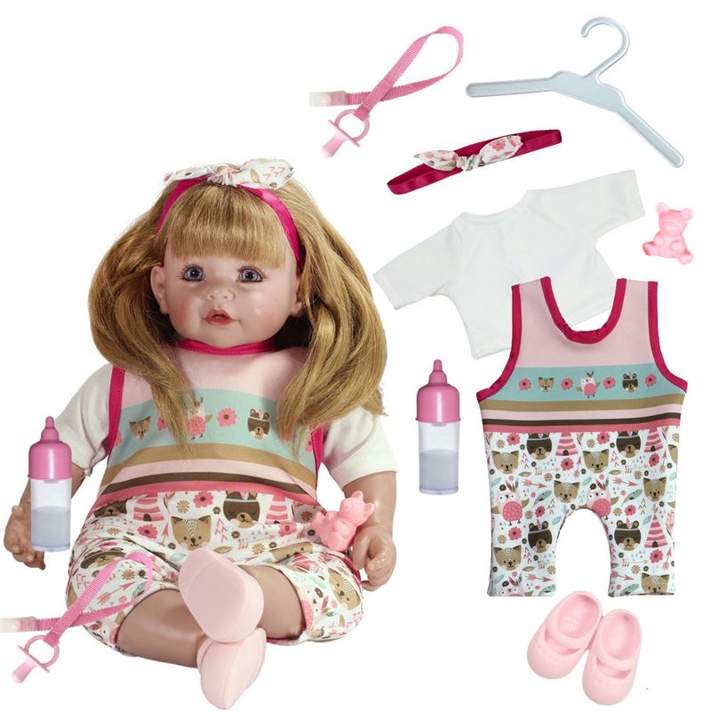 KIT ROUPA BONECA PARA REBORN 46/56CM - 8 ITENS JARDINEIRA INDIOZINHOS  CASINHA 4 - Ri Happy