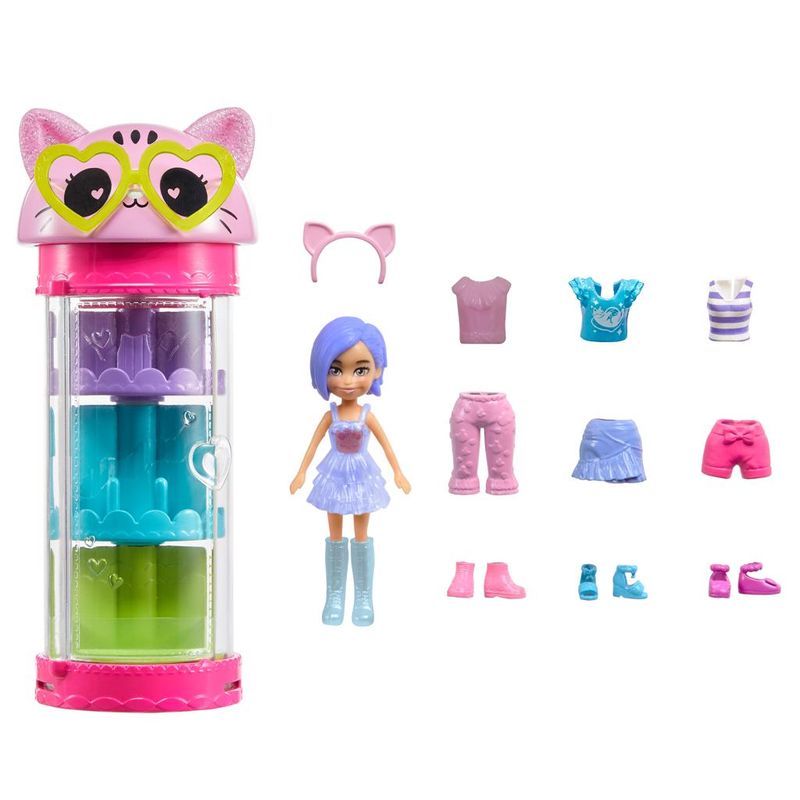 Conjunto Boneca E Acessórios - Polly Pocket - Armário Fashion