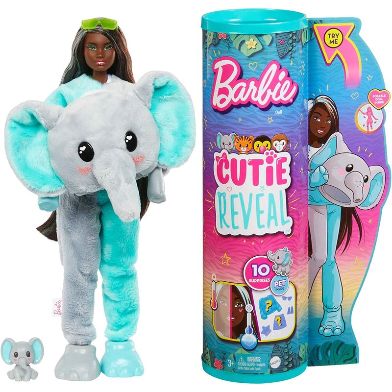 Barbie Cutie Revelação com Fantasia de Coelho e 10 Surpresas Incluindo 1  Mini Pet com Mudança de Cor - Ri Happy