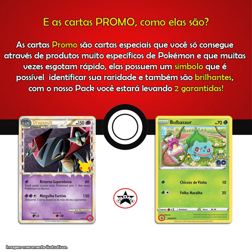 Pokebola Com 1 Pokemon Aleatório + 10 Cards Poke + Brinde