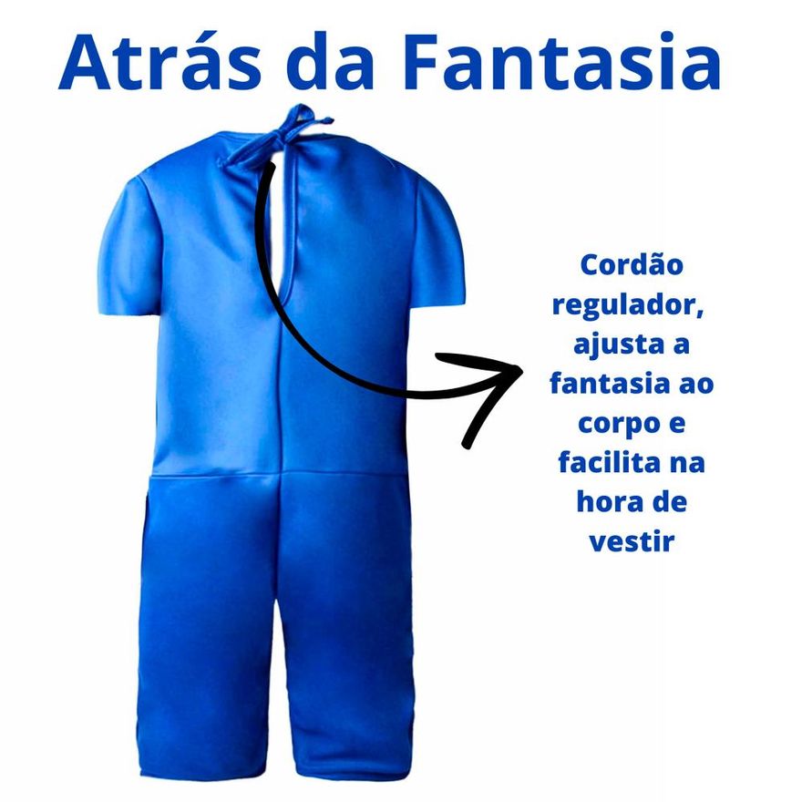 Fantasia Infantil do Sonic Macacão Curto Com Luvas e Capuz Luxo - M 7 - 11  - Ri Happy