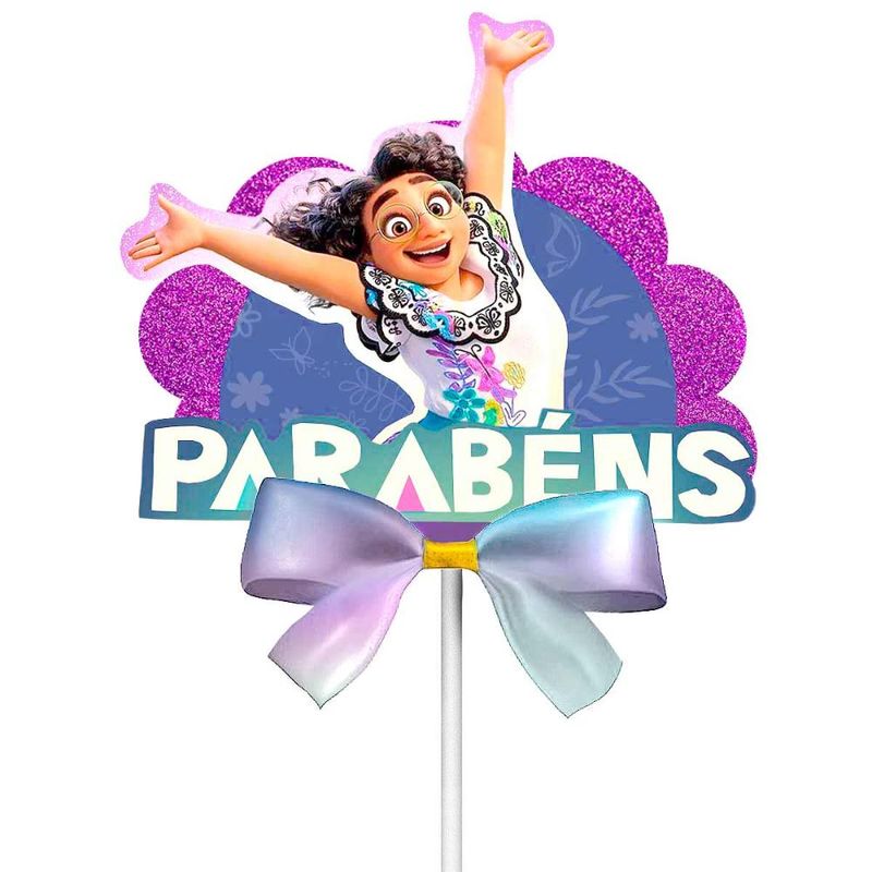 Topo de Bolo Parabéns Barbie em E.V.A C/01 Unidade