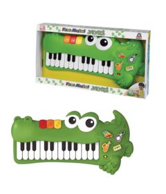 Piano e Teclado Musical Infantil Animal - Azul - Braskit - Ri Happy