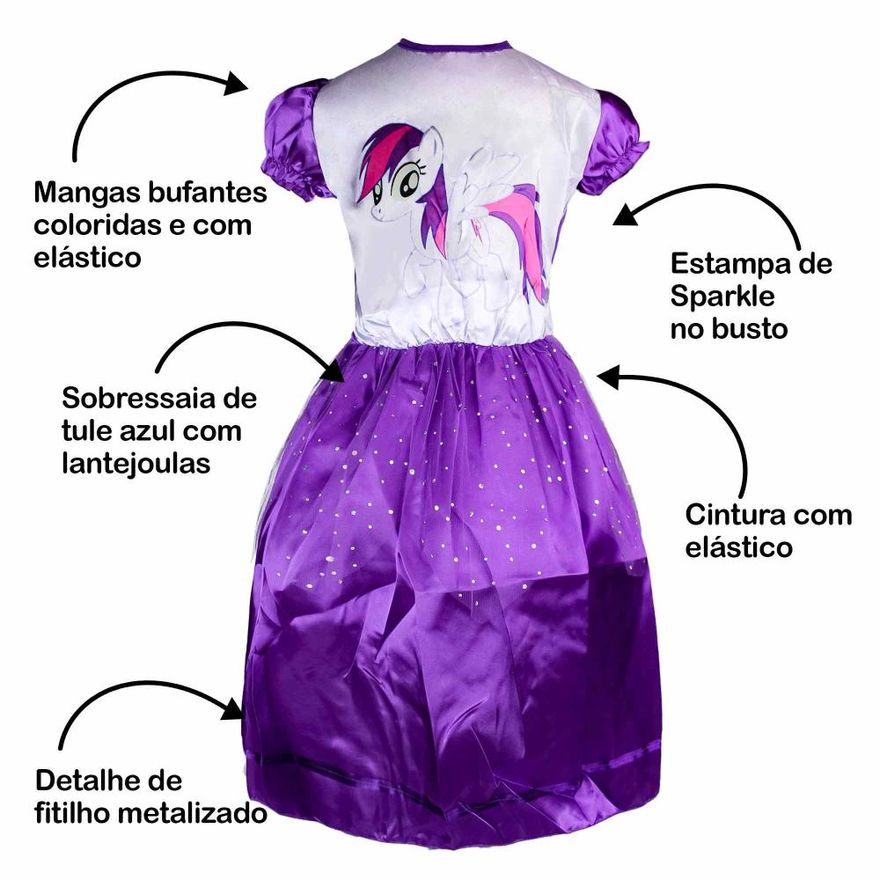 Vestido Infantil Tule My Little Pony Hasbro