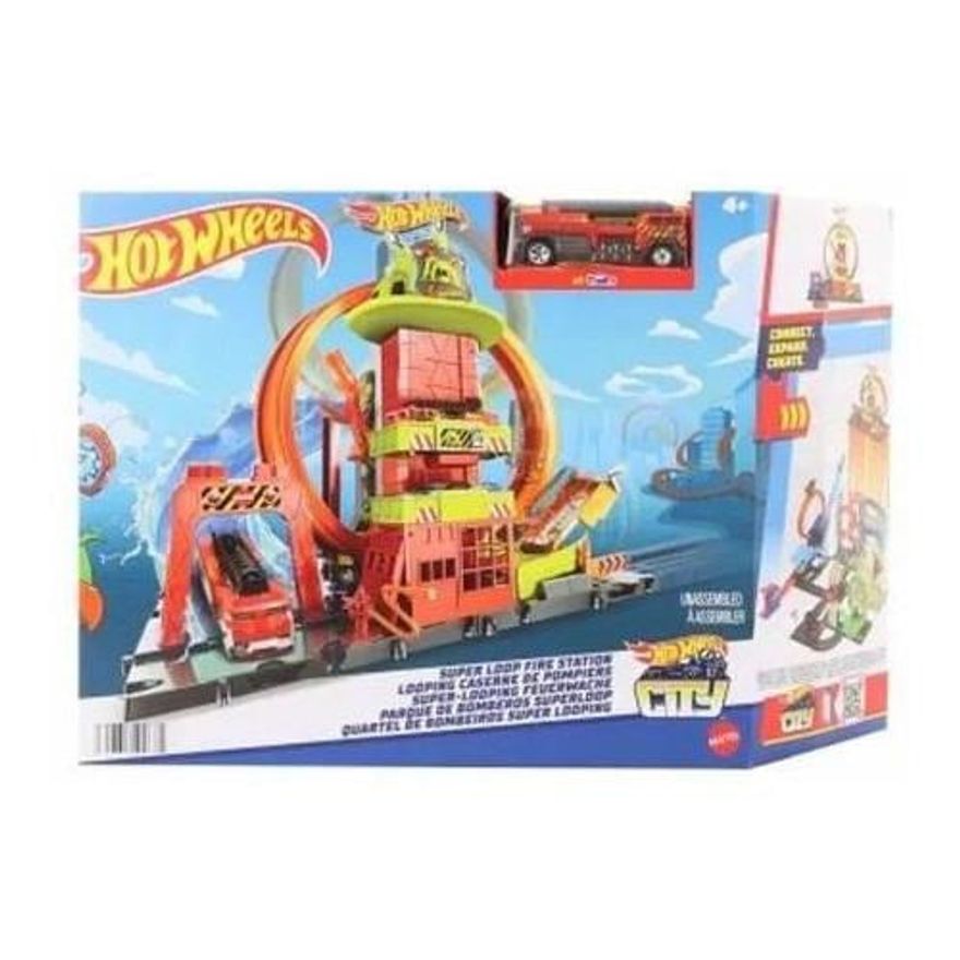 Pista Hot Wheels City Quartel dos Bombeiros Super Loop Mattel