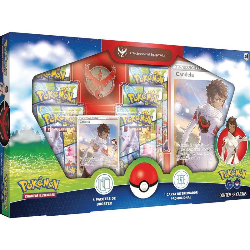 Box Carta Pokemon Equipe Valor Broche 38 Cartas Copag – Papelaria