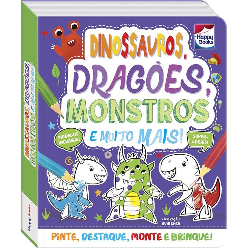 Livro Infantil Colorindo Dinossauros Ciranda Cultural - Papelaria