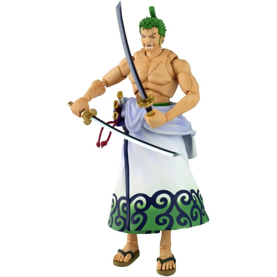 Roronoa Zoro Santoryu Sem Blusa, Action Figure Colecionável, One Piece