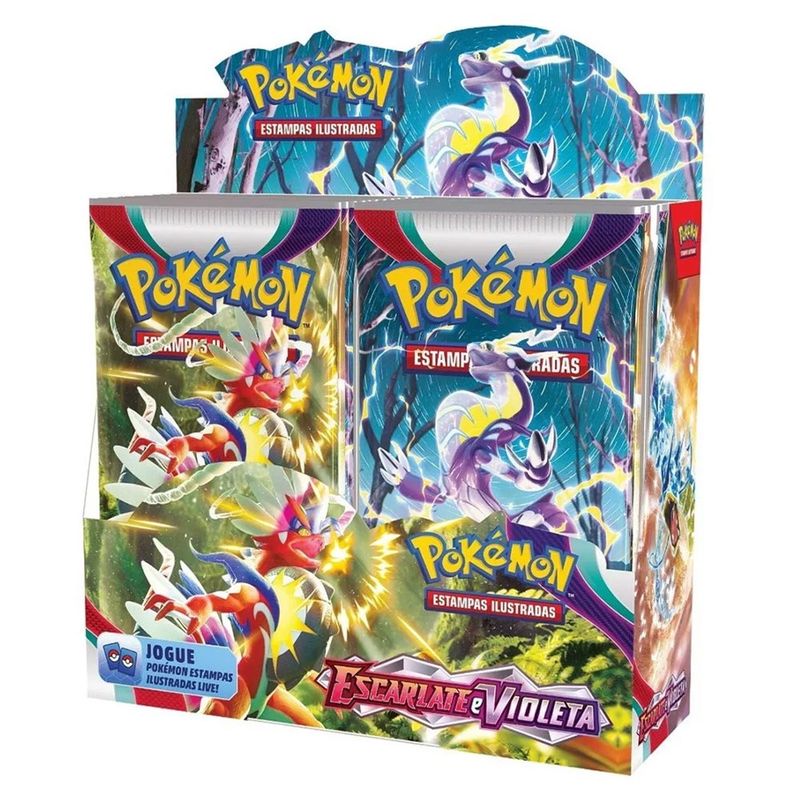 36 Pacotes Caixa Pokémon Booster 216 Cartas - Escarlate e Violeta - Ri Happy