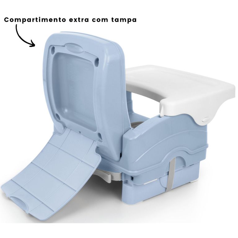 Cadeira Alimentação Bebê Assento Dobrável Infantil Criança Refeição  Portátil (Azul)