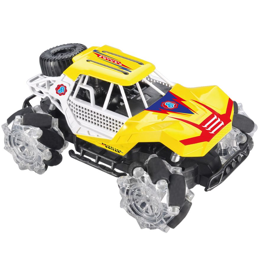 Carrinho de Controle Remoto Drift 360 Graus Manobras Radicais Iradas Luzes  Recarregável Vermelho +3 Anos - DM Toys - Ri Happy