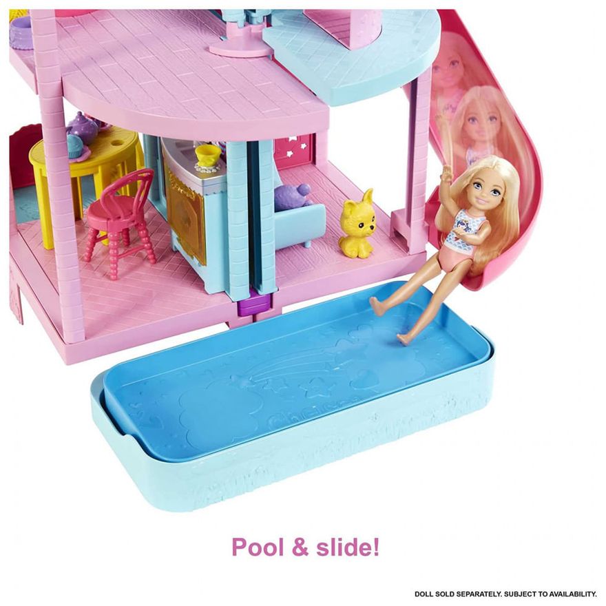 Barbie Casa de Bonecas com 75 Acessórios 3 Andares Piscina e Escorregador  para Crianças a partir de 3 anos - Ri Happy