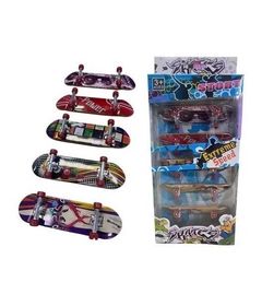 Kit Skate de Dedo - 9 cm - Extremo e Radical - 4 Skates - Sortido - Toyng