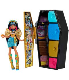 Boneca Monster High Frankie Stein Mechas Azuis Preto Cachorro de