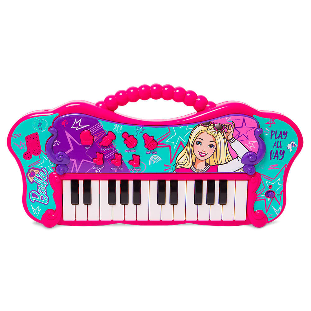 Teclado Barbie Fabuloso Musical Fun Brinquedos 0