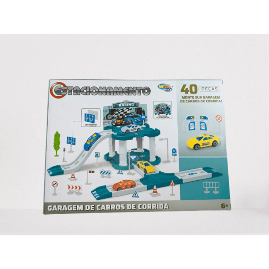 Pista Garagem e estacionamento de brinquedo carros de corrida 40 Peças -  Camilo's Variedades