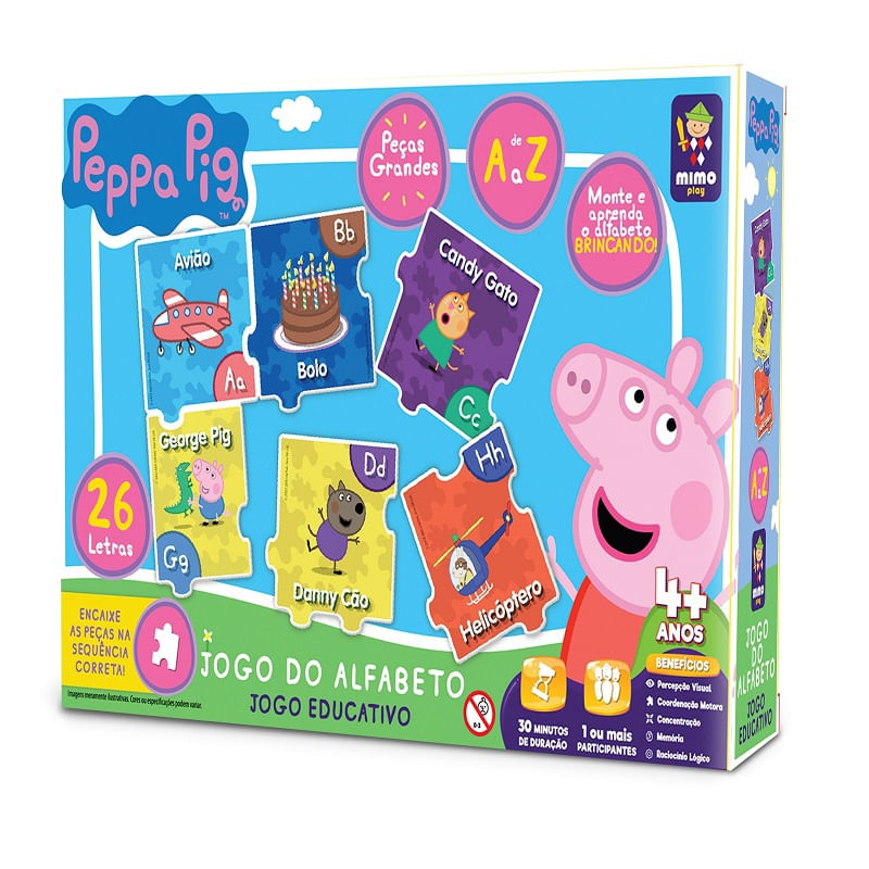 Jogo Educativo - Jogo do Alfabeto - Peppa Pig - Mimo - Ri Happy