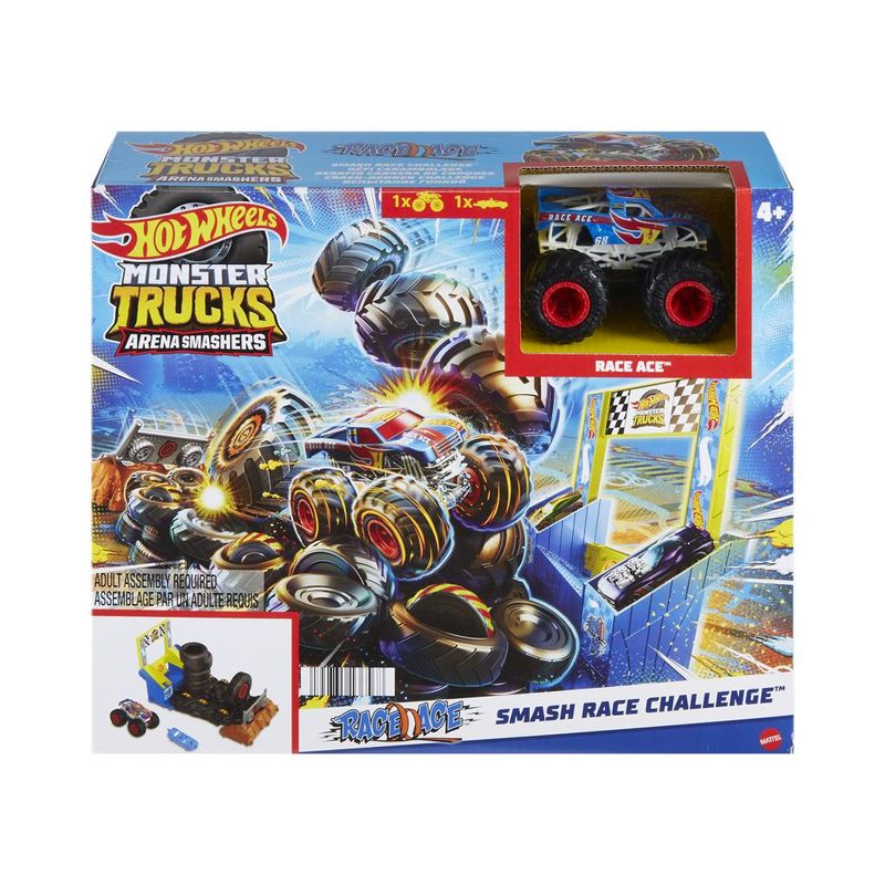 Conjunto de Pista Hot Wheels - Monster Trucks - Desafio do Giro